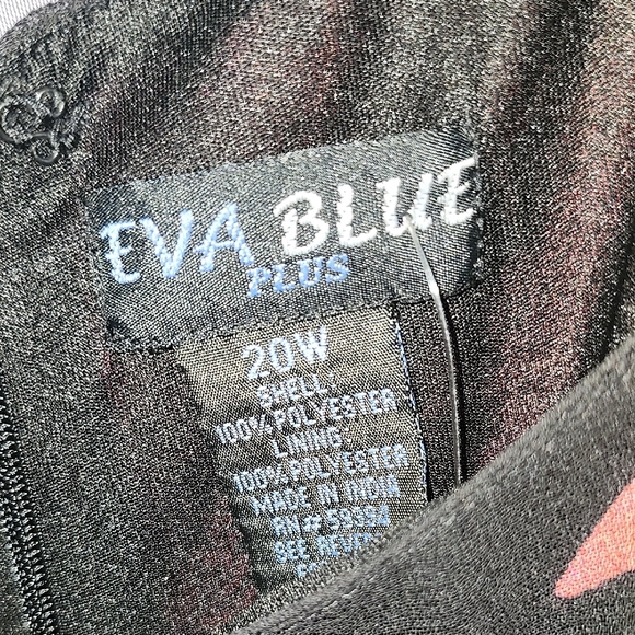 Nwt Eva Blue Plus Black and Pink Dress - Picture 2 of 6